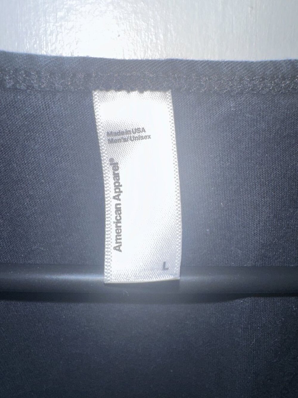 Men's Black American Apparel Tank Cotton Men's Large - Picture 3 of 5